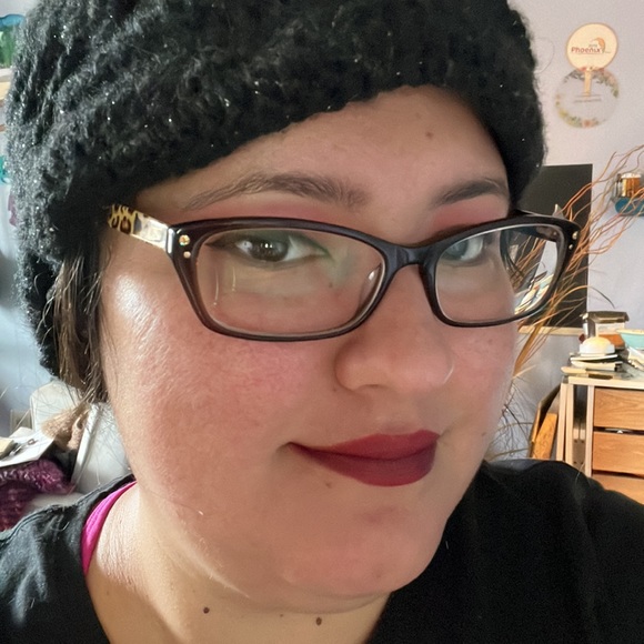 Hot Stuff Bebe Rectangle/Cat Eyeglasses with Rhinestone and Animal Print - Picture 7 of 7